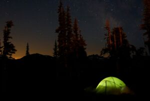 Night Camping, Credit Olympic Peninsula Visitor Bureau